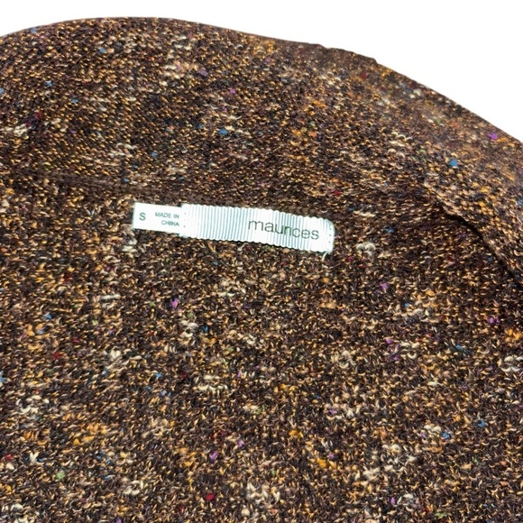 Maurices Brown Knit Open Short Sleeve Cardigan Women’s XS -S Preppy Workwear Y2K - Picture 7 of 9